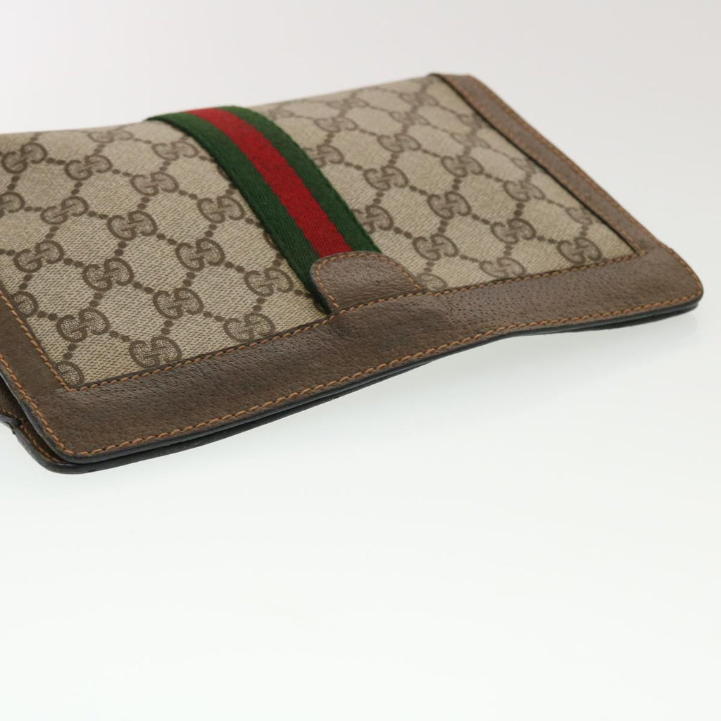 GUCCI GG Canvas Web Sherry Line Clutch Bag Beige Red Green 89.01.001  bs5999