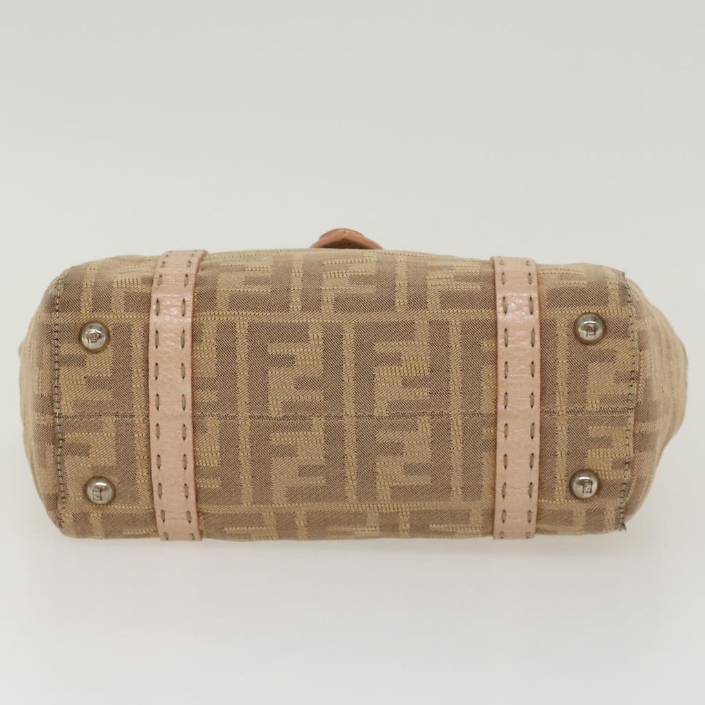 FENDI Zucca Canvas Linda Hand Bag Beige Pink  bs6036