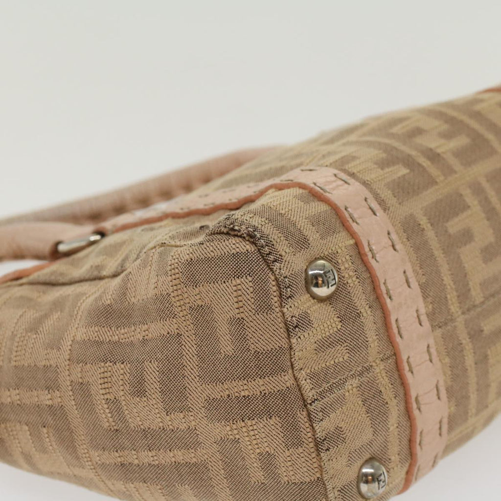 FENDI Zucca Canvas Linda Hand Bag Beige Pink  bs6036