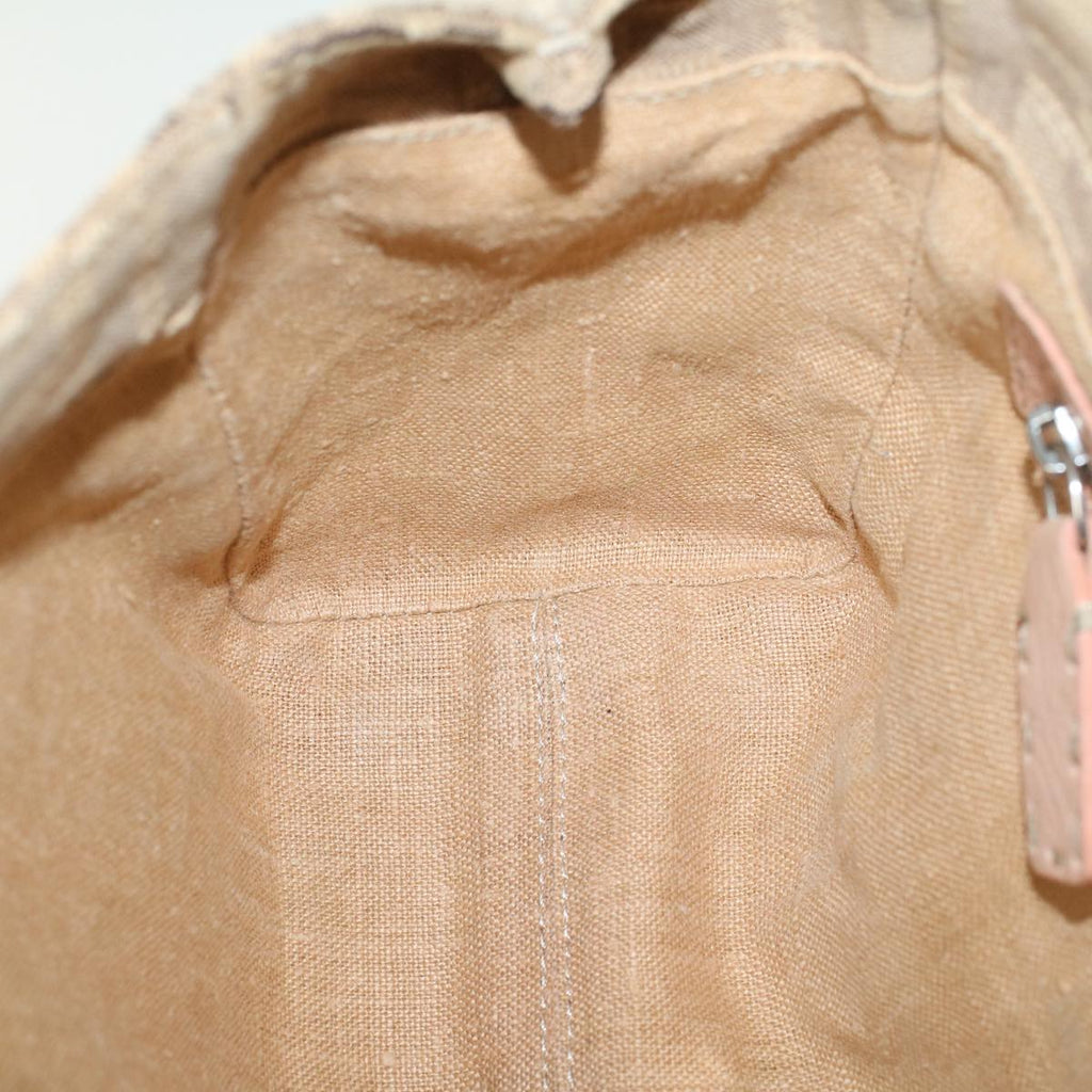 FENDI Zucca Canvas Linda Hand Bag Beige Pink  bs6036