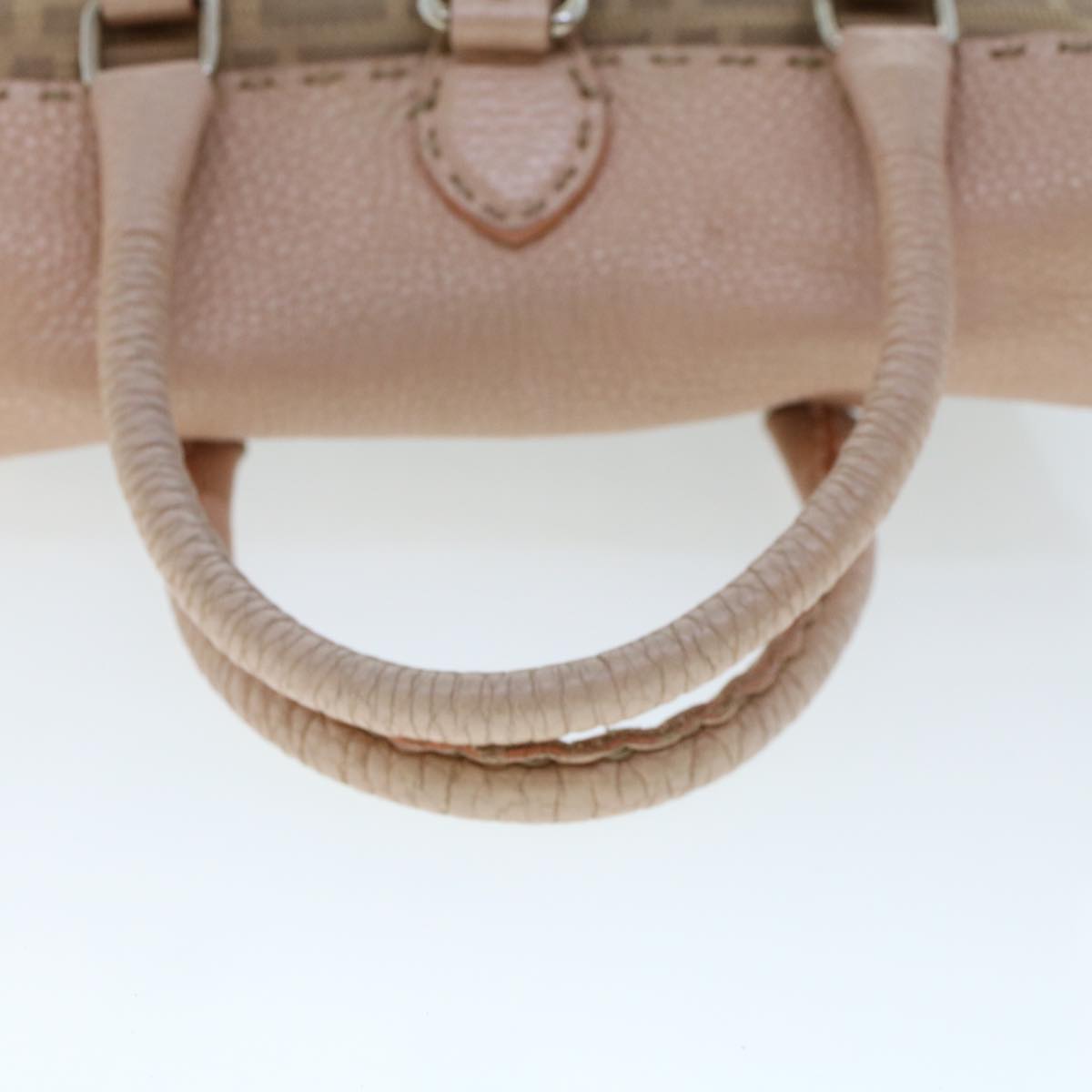FENDI Zucca Canvas Linda Hand Bag Beige Pink  bs6036