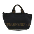 FENDI Zucca Canvas Hand Bag Black Brown  bs6057