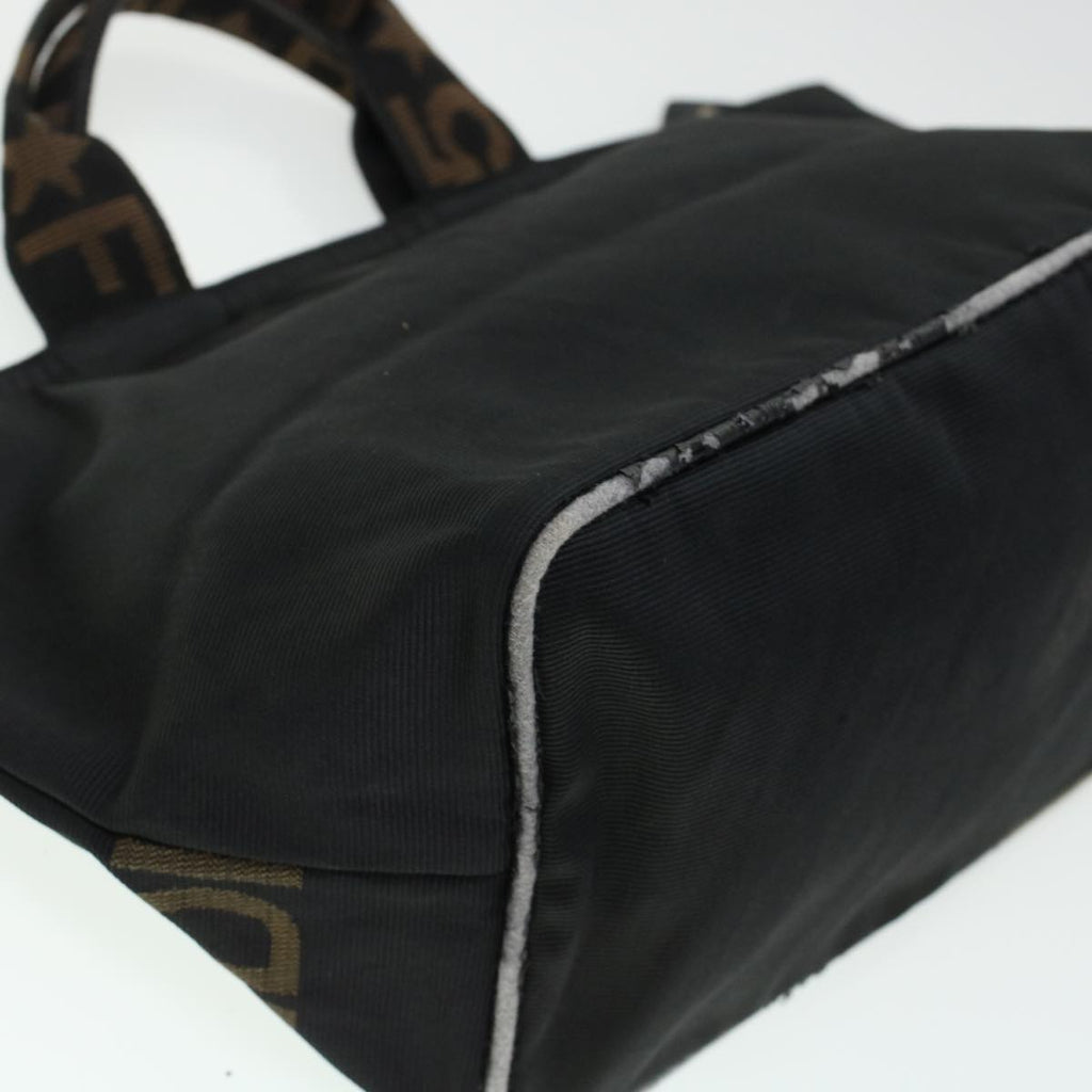 FENDI Zucca Canvas Hand Bag Black Brown  bs6057