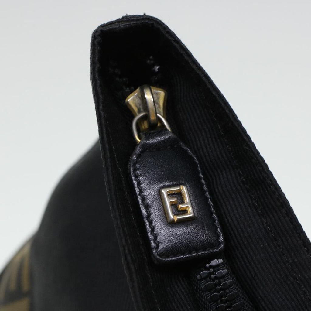 FENDI Zucca Canvas Hand Bag Black Brown  bs6057