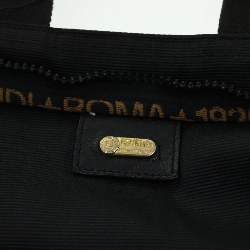 FENDI Zucca Canvas Hand Bag Black Brown  bs6057