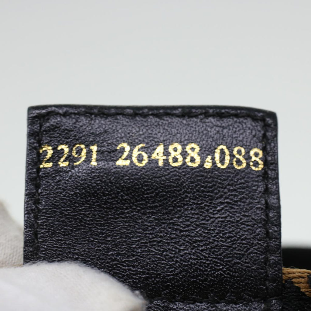 FENDI Zucca Canvas Hand Bag Black Brown  bs6057