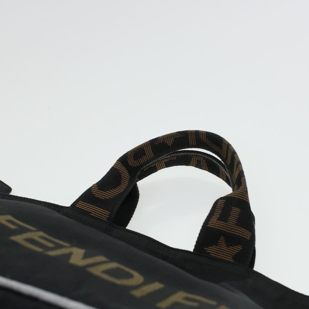 FENDI Zucca Canvas Hand Bag Black Brown  bs6057