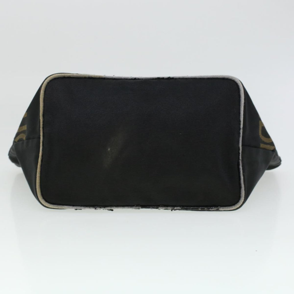 FENDI Zucca Canvas Hand Bag Black Brown  bs6057