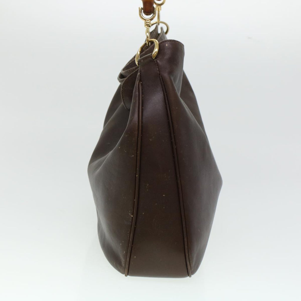GUCCI Bamboo Shoulder Bag Leather 2way Brown  bs6148
