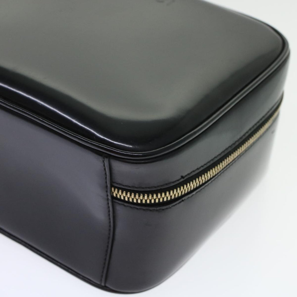 GUCCI Bamboo Vanity Cosmetic Pouch Patent leather Black  bs6279