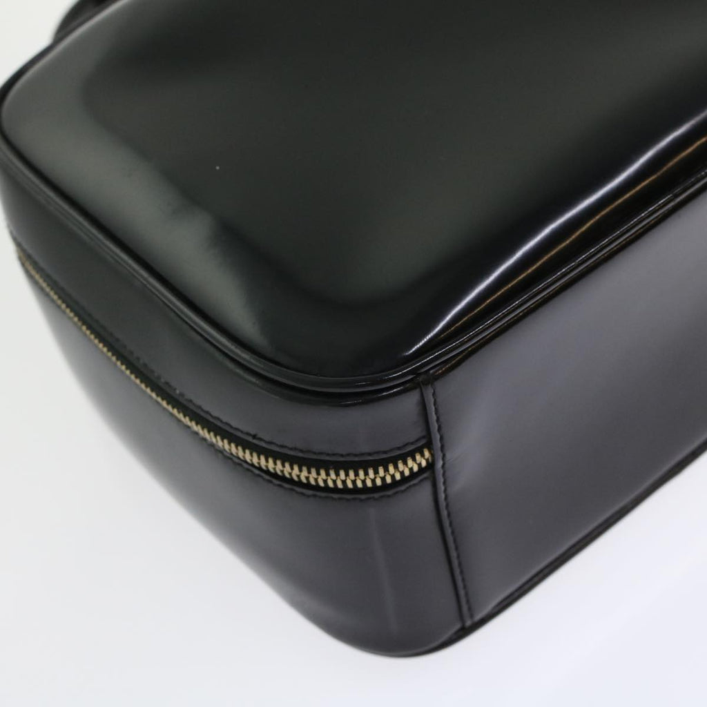 GUCCI Bamboo Vanity Cosmetic Pouch Patent leather Black  bs6279
