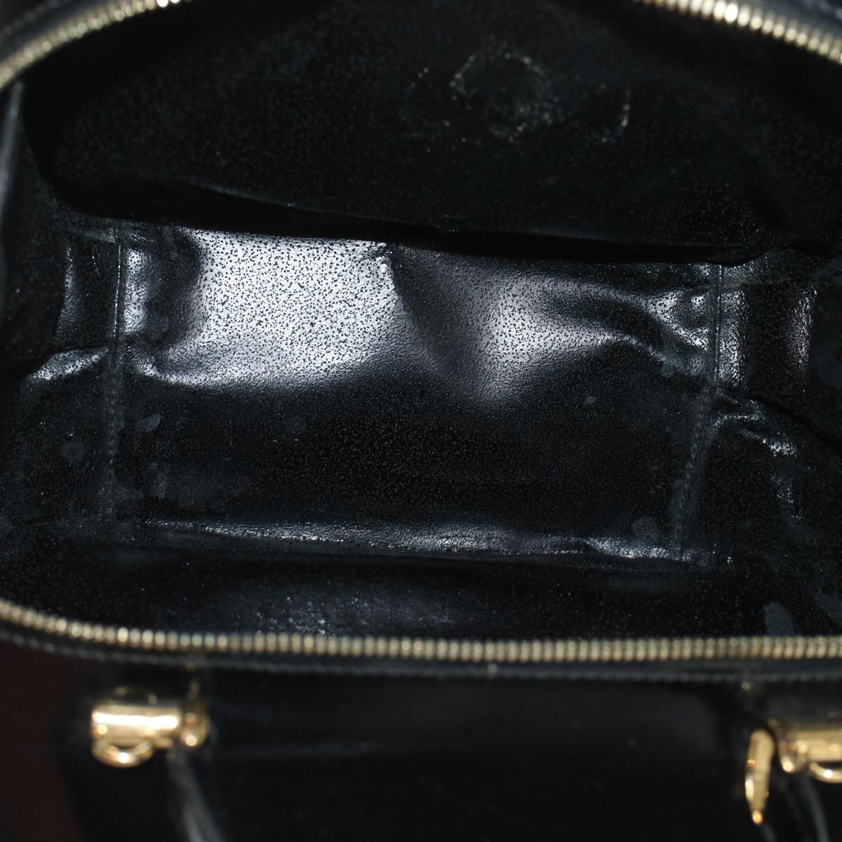 GUCCI Bamboo Vanity Cosmetic Pouch Patent leather Black  bs6279