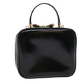 GUCCI Bamboo Vanity Cosmetic Pouch Patent leather Black  bs6279