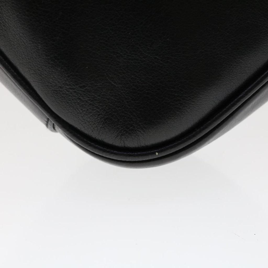 GUCCI Bamboo Shoulder Bag Leather Black 0011638  bs6460