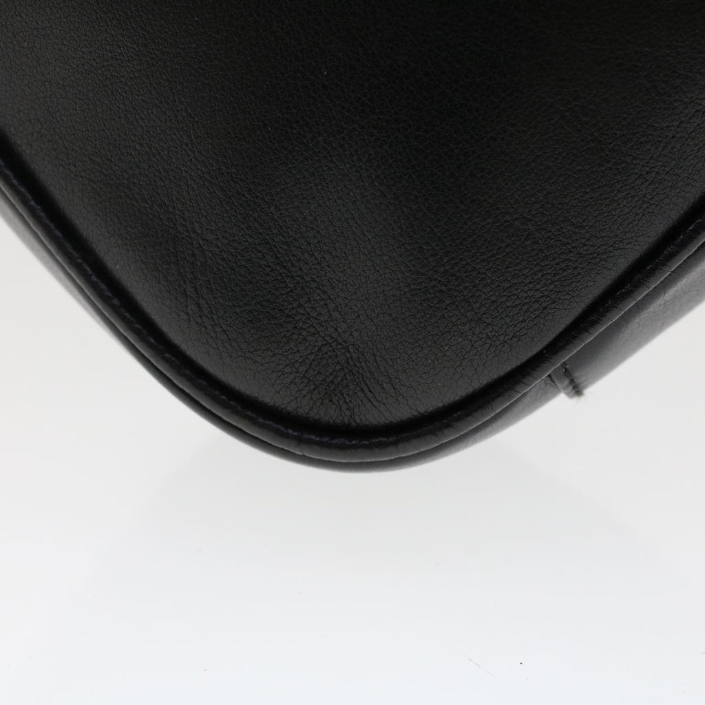 GUCCI Bamboo Shoulder Bag Leather Black 0011638  bs6460