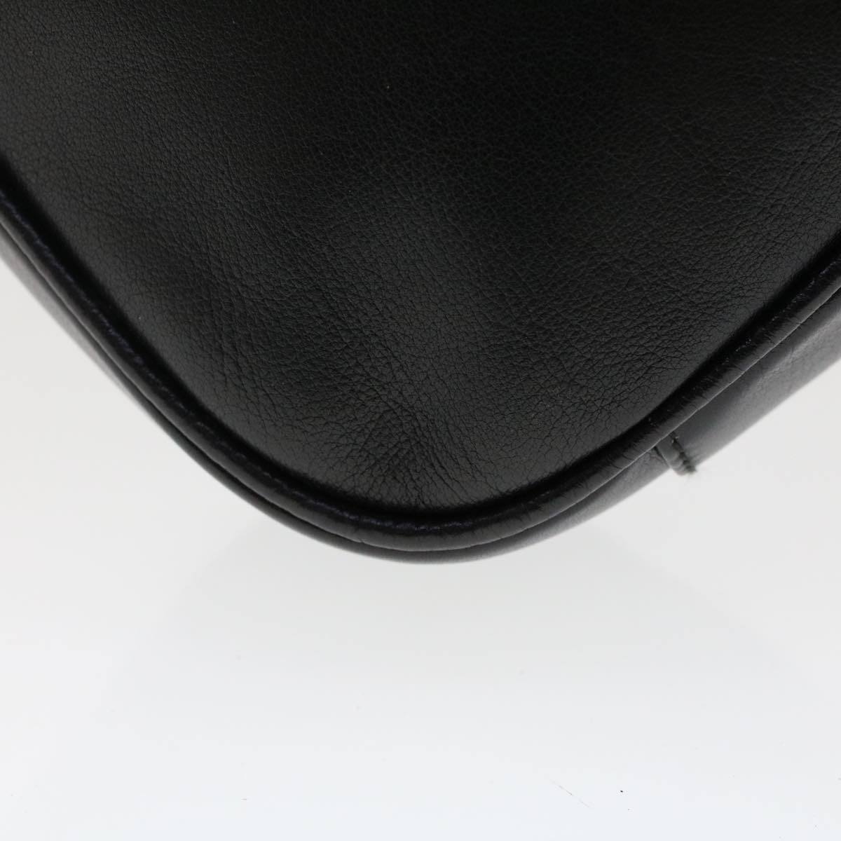 GUCCI Bamboo Shoulder Bag Leather Black 0011638  bs6460