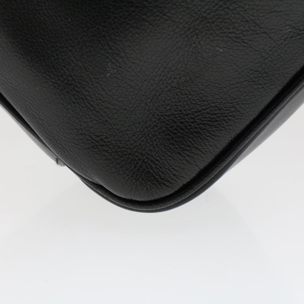 GUCCI Bamboo Shoulder Bag Leather Black 0011638  bs6460