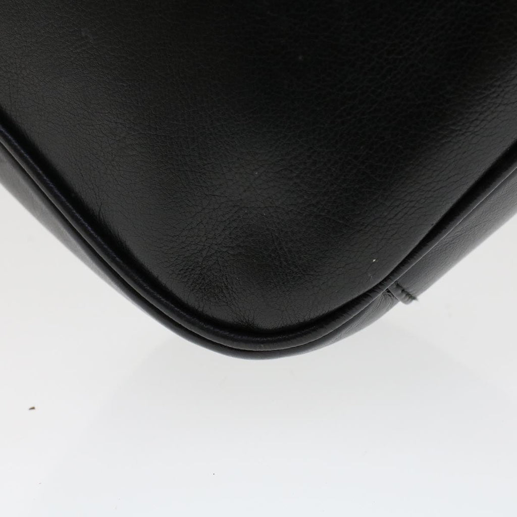 GUCCI Bamboo Shoulder Bag Leather Black 0011638  bs6460