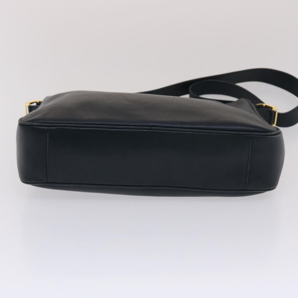 GUCCI Shoulder Bag Leather Navy  bs6472