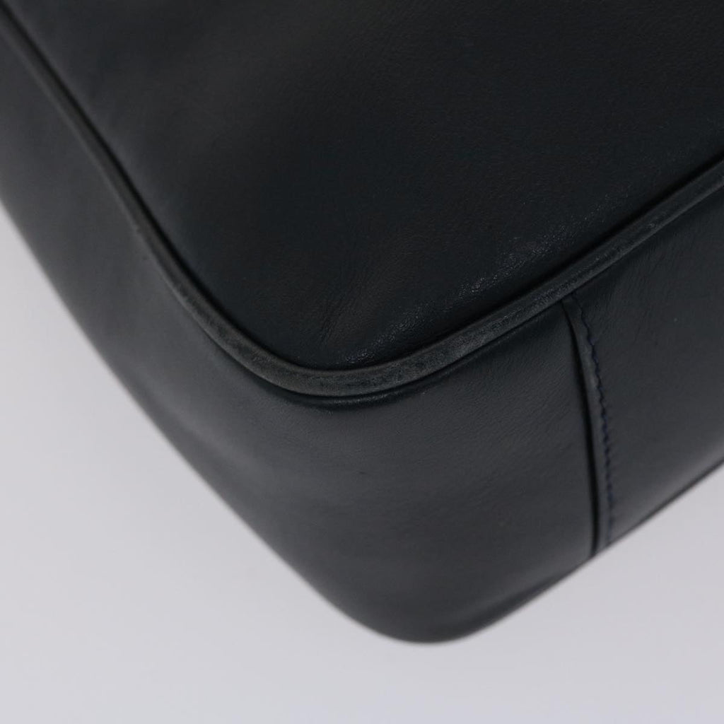 GUCCI Shoulder Bag Leather Navy  bs6472
