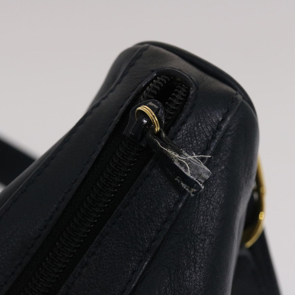 GUCCI Shoulder Bag Leather Navy  bs6472