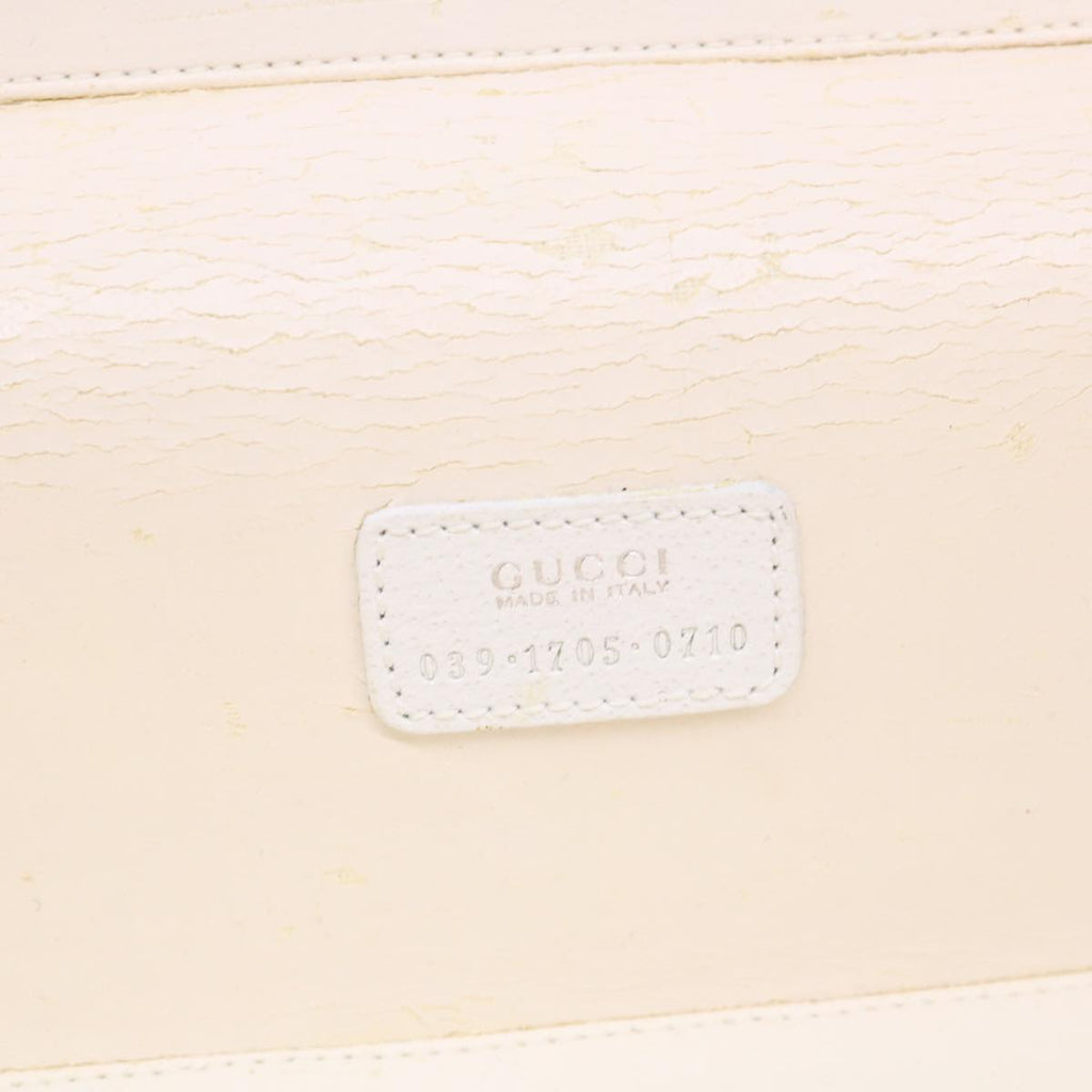 GUCCI Vanity Cosmetic Pouch Leather White 03917050710  bs6557