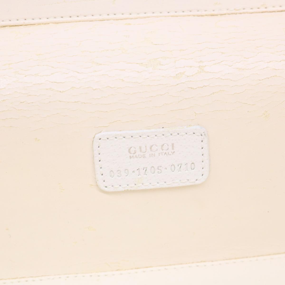 GUCCI Vanity Cosmetic Pouch Leather White 03917050710  bs6557