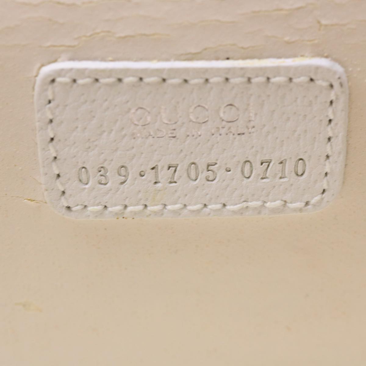 GUCCI Vanity Cosmetic Pouch Leather White 03917050710  bs6557