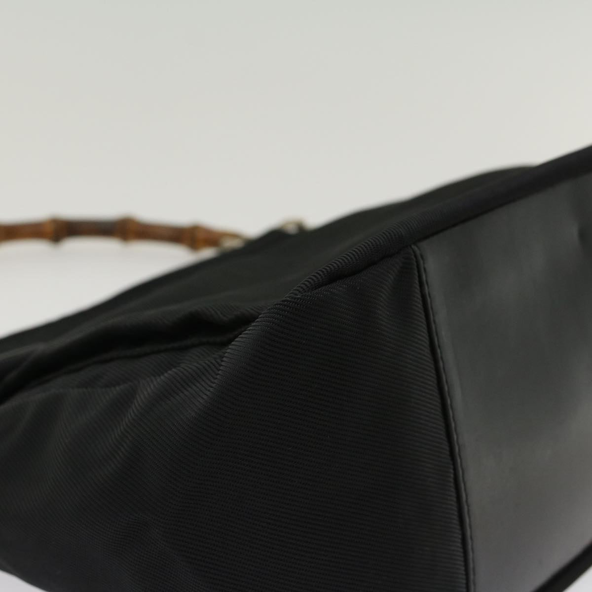 GUCCI Bamboo Shoulder Bag Nylon Black 000205805095  bs6818
