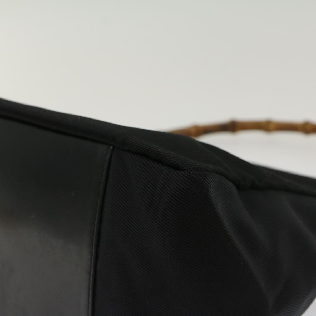 GUCCI Bamboo Shoulder Bag Nylon Black 000205805095  bs6818