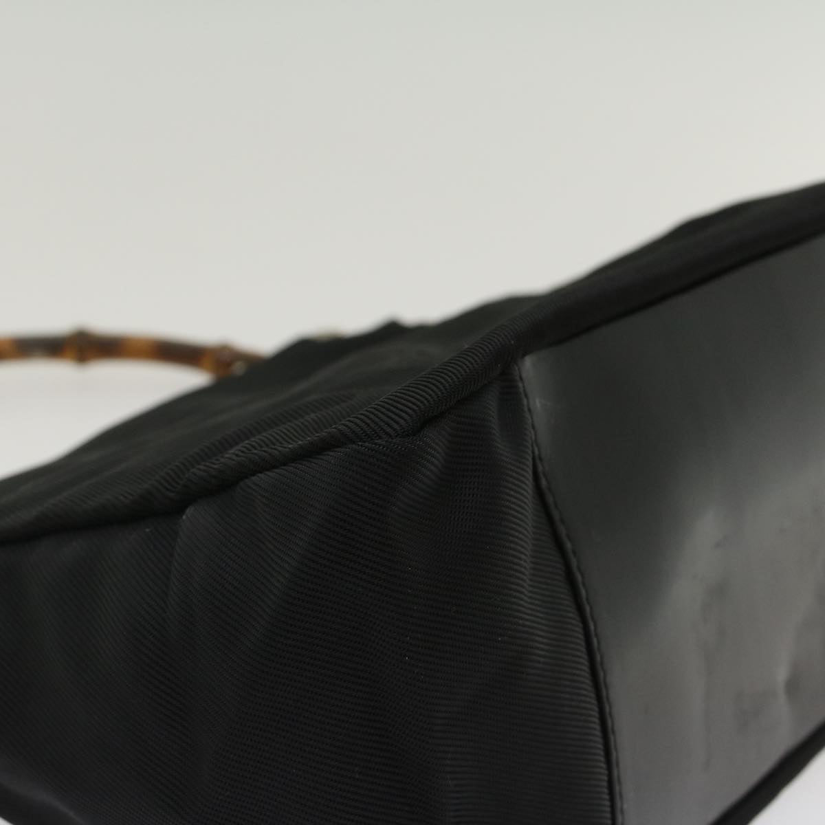 GUCCI Bamboo Shoulder Bag Nylon Black 000205805095  bs6818