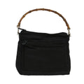 GUCCI Bamboo Shoulder Bag Nylon Black 000205805095  bs6818