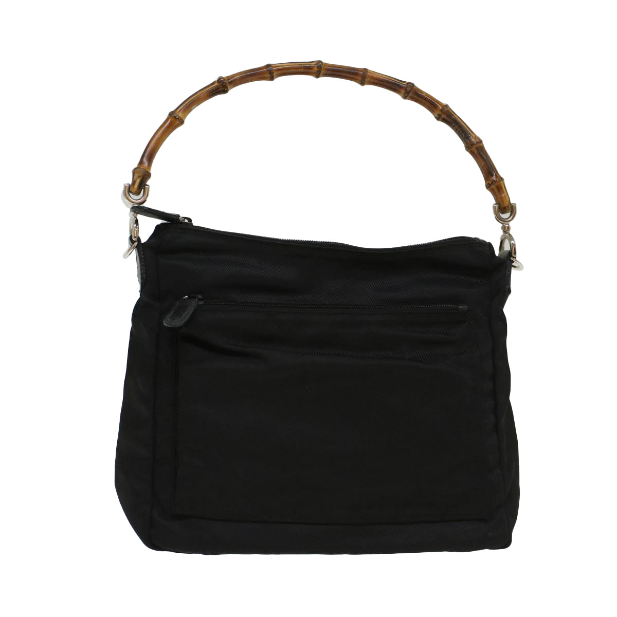 GUCCI Bamboo Shoulder Bag Nylon Black 000205805095  bs6818