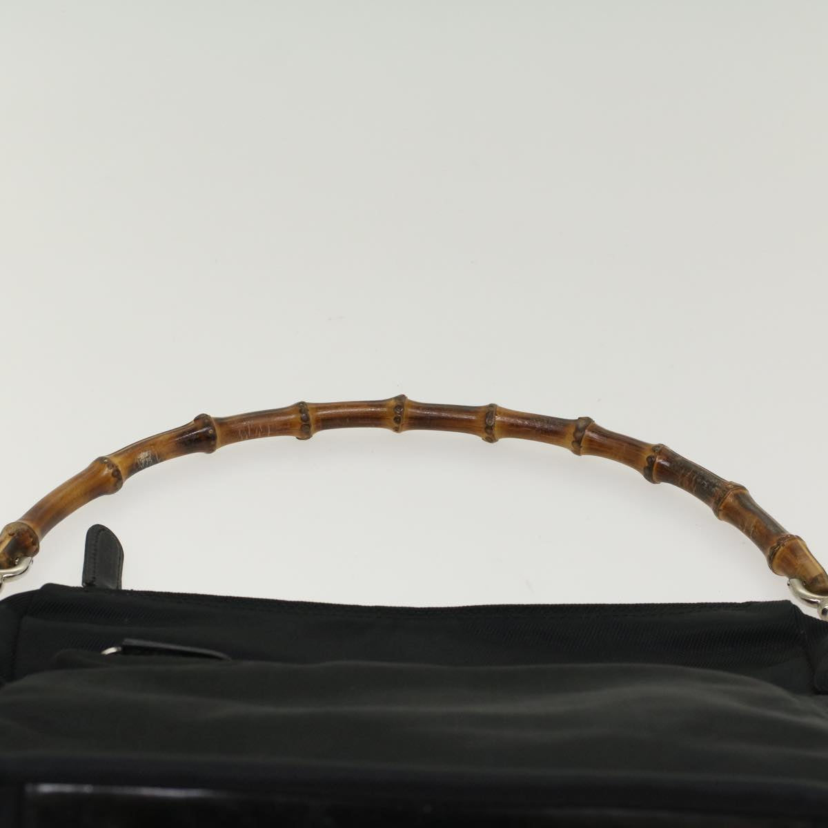 GUCCI Bamboo Shoulder Bag Nylon Black 000205805095  bs6818