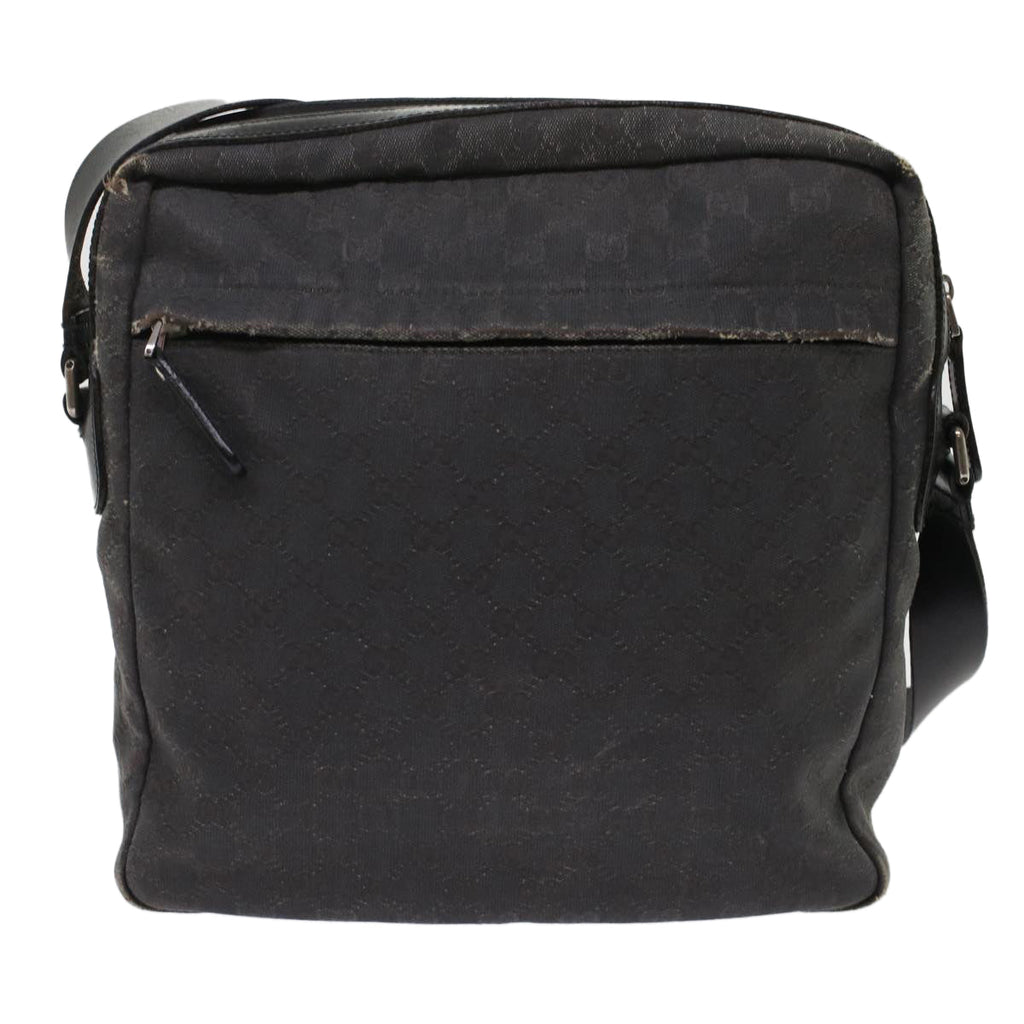 GUCCI GG Canvas Shoulder Bag Coated Canvas Leather 2Set Black Beige  bs7126