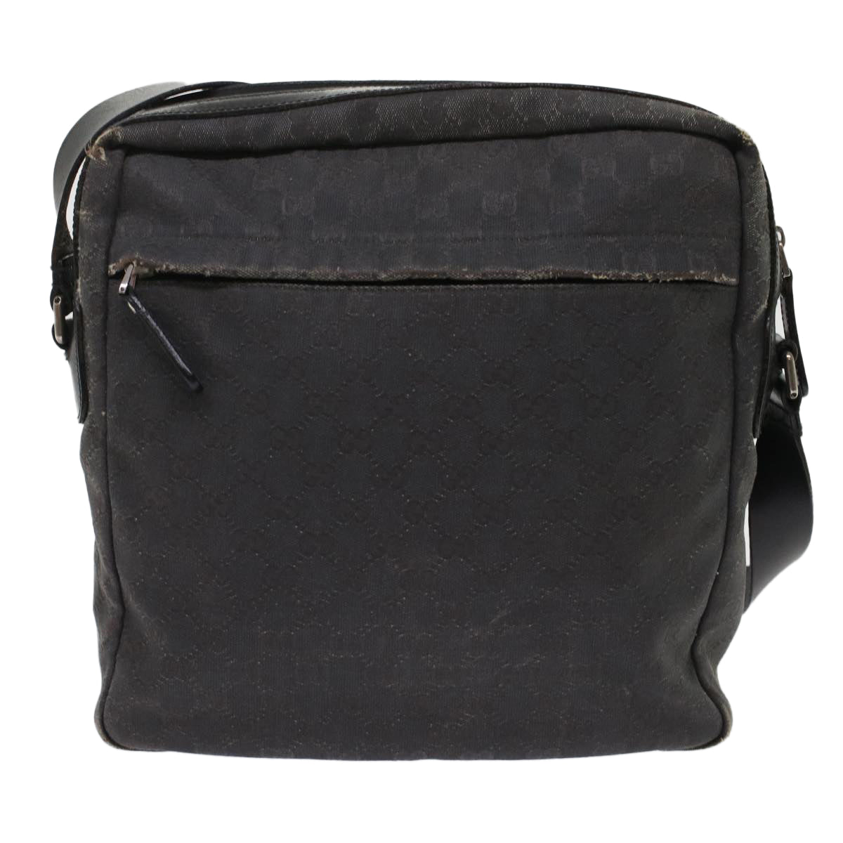 GUCCI GG Canvas Shoulder Bag Coated Canvas Leather 2Set Black Beige  bs7126