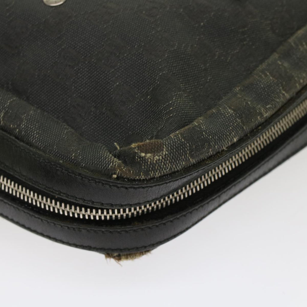 GUCCI GG Canvas Shoulder Bag Coated Canvas Leather 2Set Black Beige  bs7126