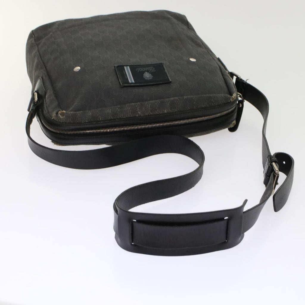 GUCCI GG Canvas Shoulder Bag Coated Canvas Leather 2Set Black Beige  bs7126