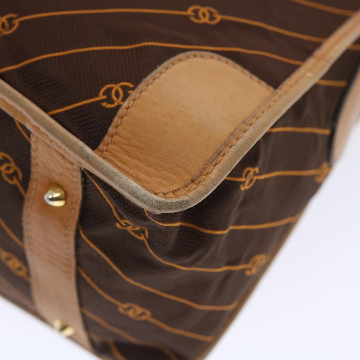 GUCCI Hand Bag Canvas Leather Brown  bs7158