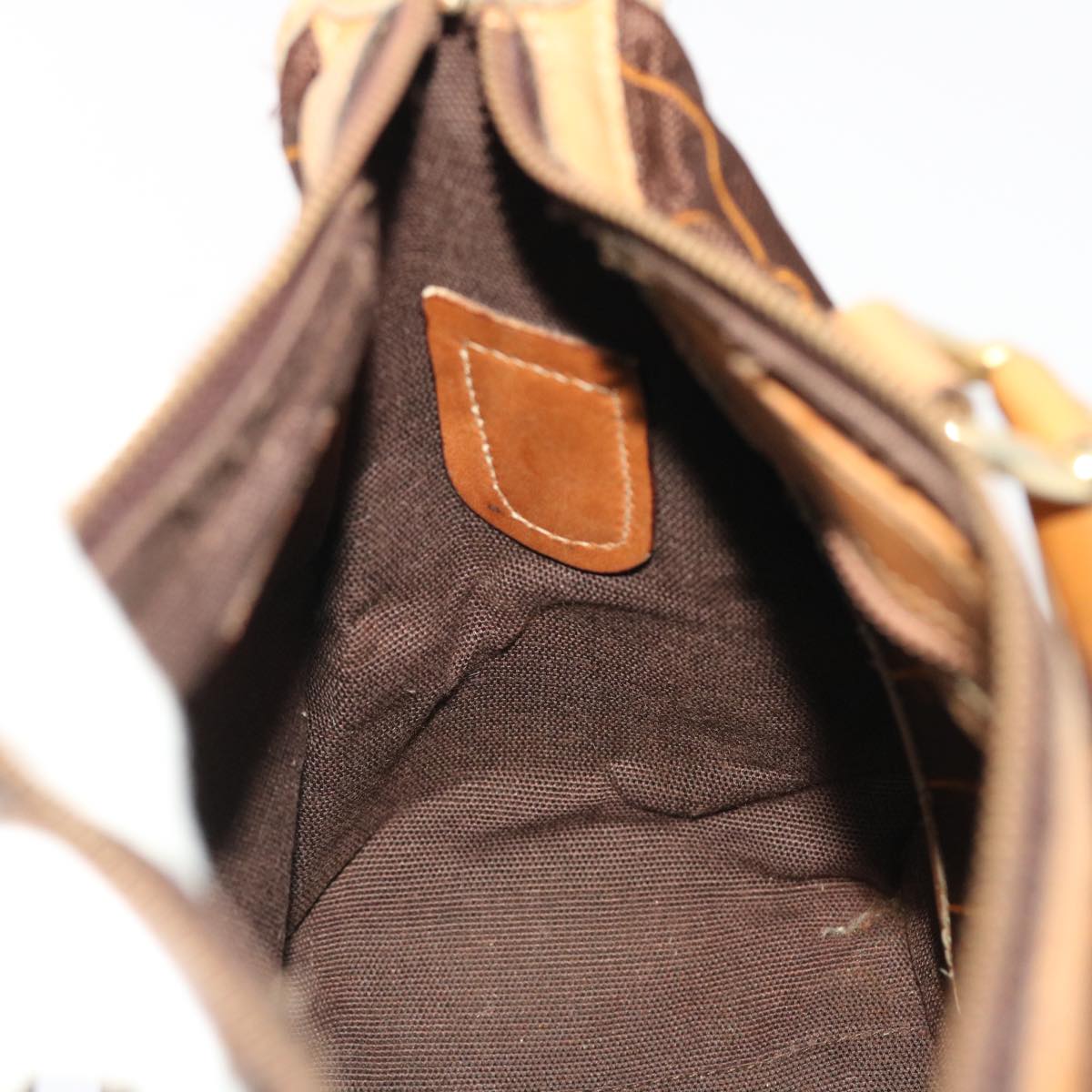 GUCCI Hand Bag Canvas Leather Brown  bs7158