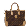 GUCCI Hand Bag Canvas Leather Brown  bs7158