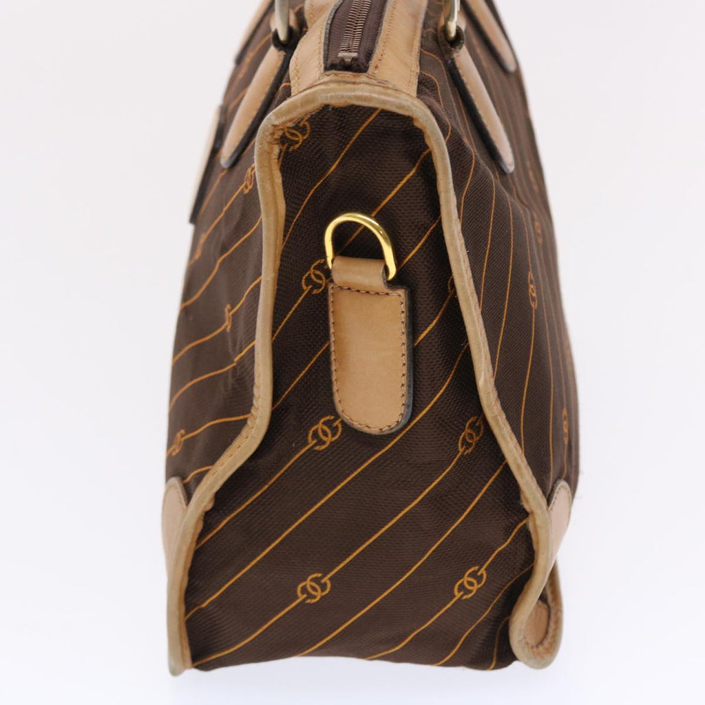 GUCCI Hand Bag Canvas Leather Brown  bs7158