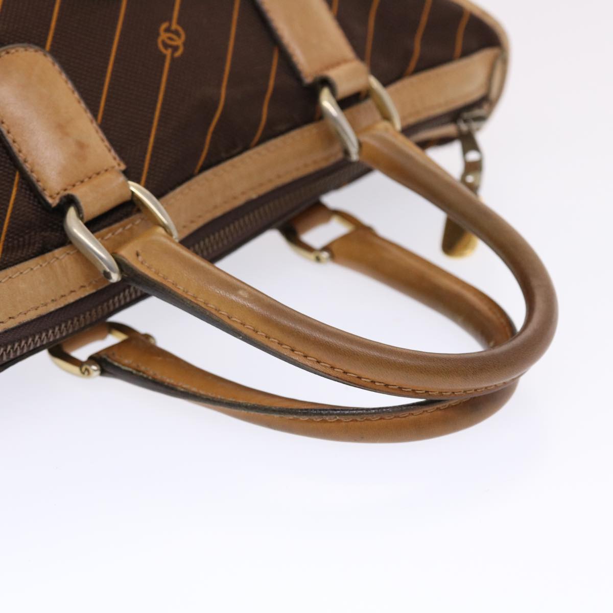 GUCCI Hand Bag Canvas Leather Brown  bs7158