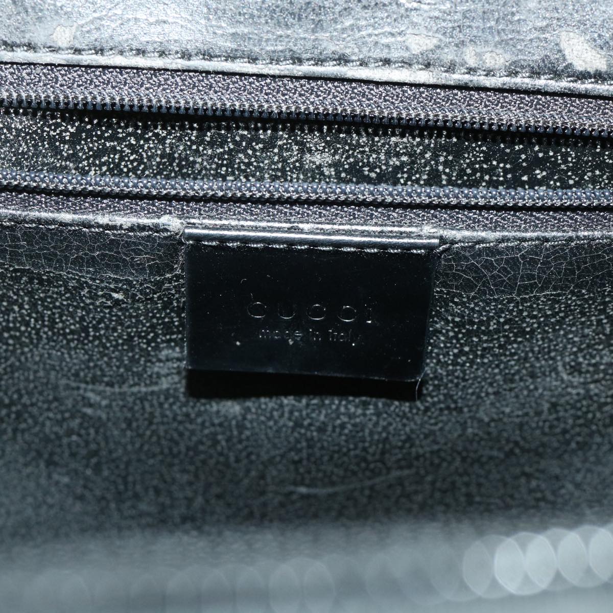 GUCCI Shoulder Bag Patent leather Black 0013091 3754  bs7235