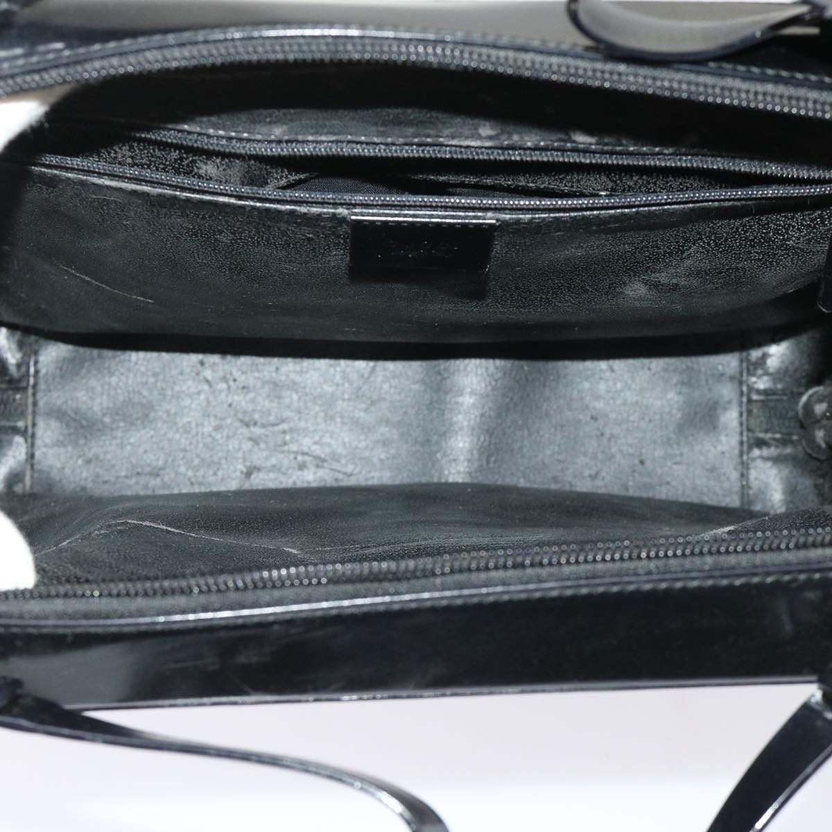 GUCCI Shoulder Bag Patent leather Black 0013091 3754  bs7235