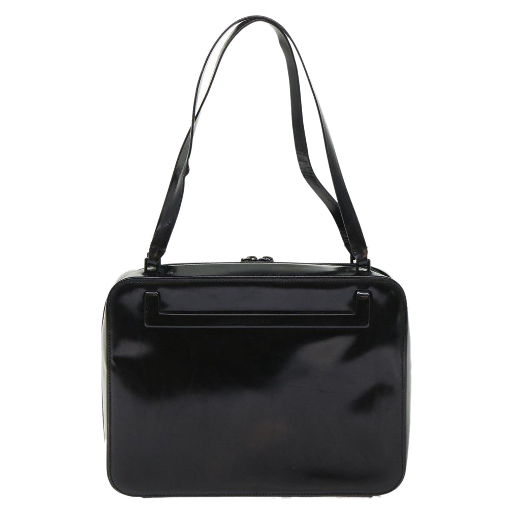 GUCCI Shoulder Bag Patent leather Black 0013091 3754  bs7235