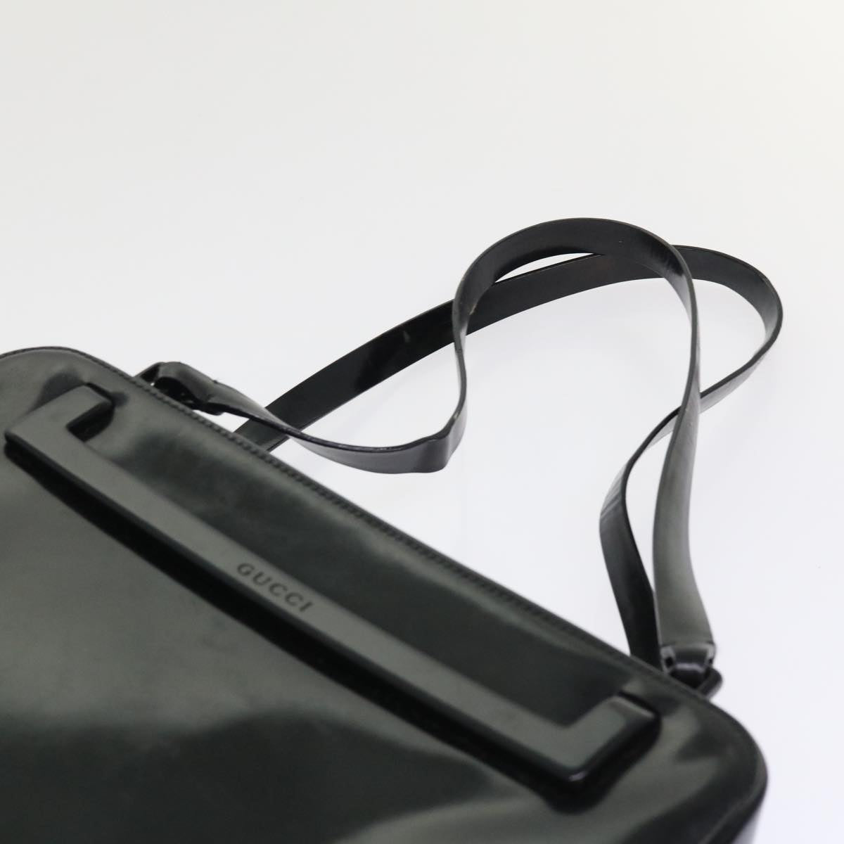 GUCCI Shoulder Bag Patent leather Black 0013091 3754  bs7235