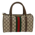 GUCCI GG Canvas Web Sherry Line Boston Bag Beige Red 3902006  bs7253