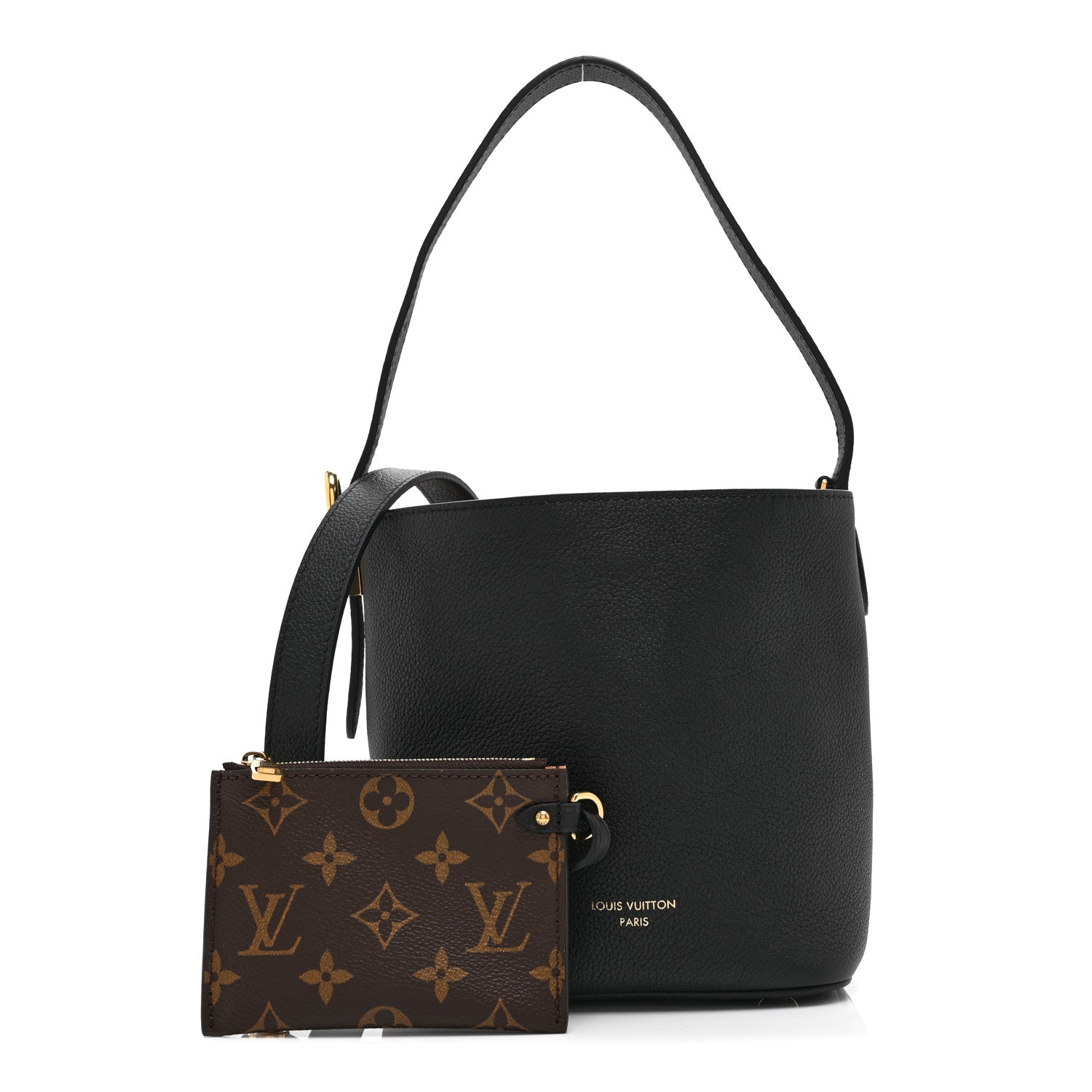 Louis Vuitton Grained Calfskin Low Key All In BB Black