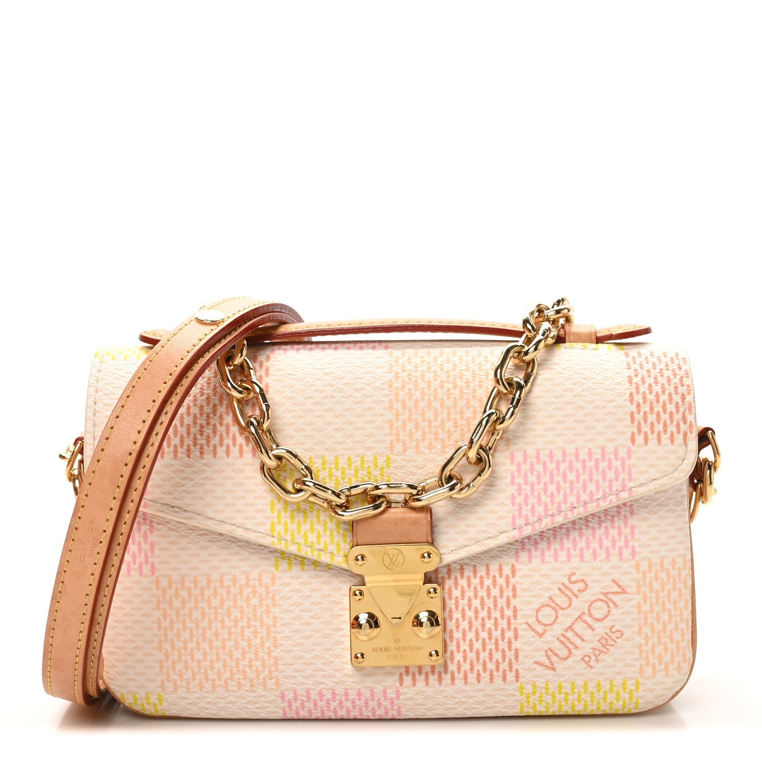 Louis Vuitton Damier Giant Pochette Metis East West Peach